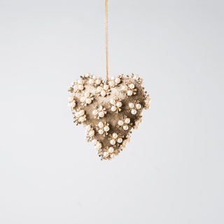 Flower Pearls with Rhinestones Studs Heart - Irony Home