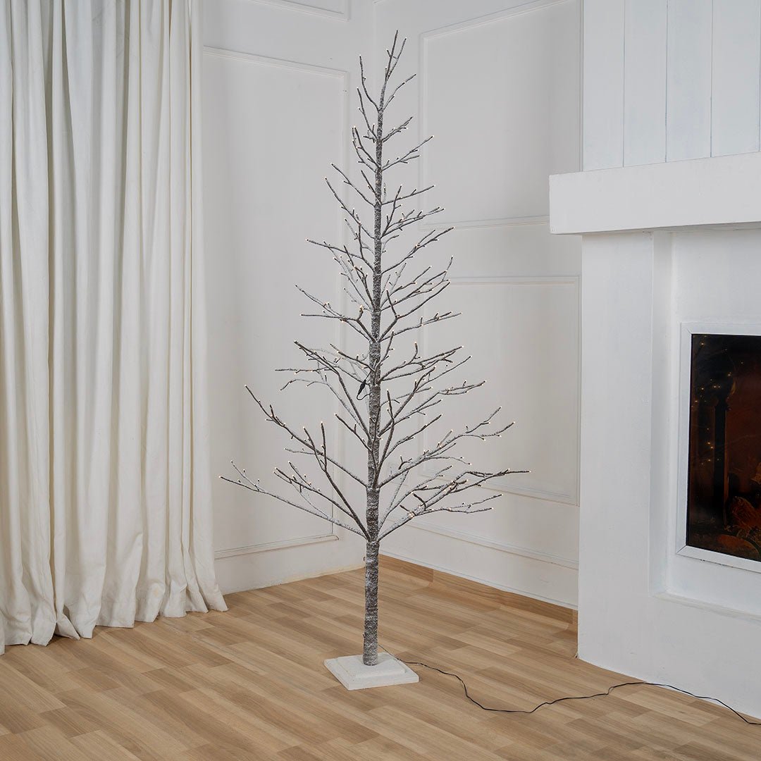 Frosted Winter LED Porch Tree