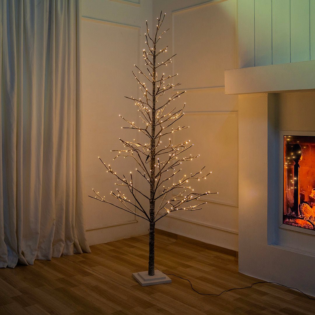 Frosted Winter LED Porch Tree