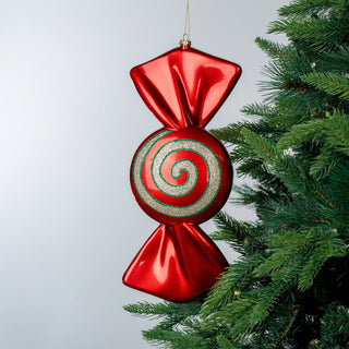 Gilded Red, Green & Champagne Holiday Swirl Candy Ornament - ironyhome