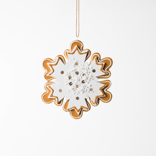 Gingerbread cookie snowflake ornament - Irony Home
