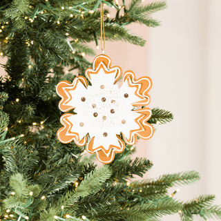 Gingerbread cookie snowflake ornament - Irony Home