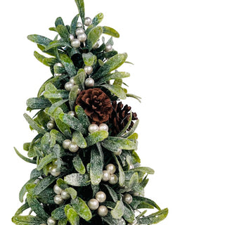 Glitter Mistletoe and Pine Cone Table Top - ironyhome