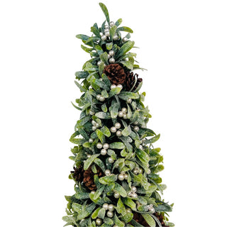 Glitter Mistletoe and Pine Cone Table Top - ironyhome