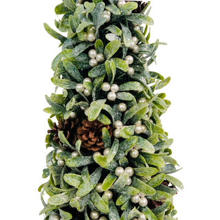 Glitter Mistletoe and Pine Cone Table Top - ironyhome