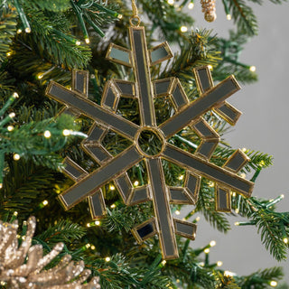 Gold And Mirror Snowflake Ornament - ironyhome