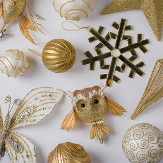 Gold And Mirror Snowflake Ornament - ironyhome