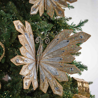Gold And Platinum Butterfly Clip - on Ornament - ironyhome