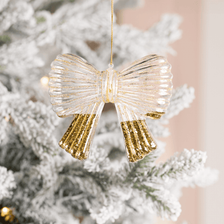 Gold Bow Hanging Ornament - Irony Home