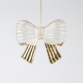 Gold Bow Hanging Ornament - Irony Home