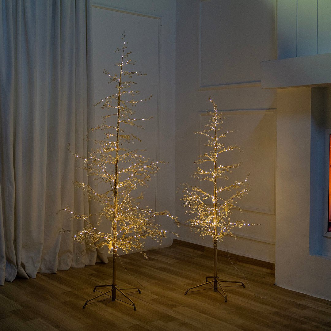 Gold Festive LED Acrylic Porch Tree