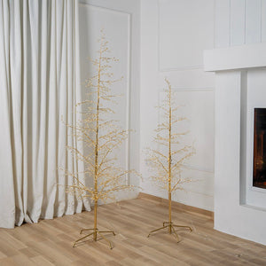 Gold Festive LED Acrylic Porch Tree