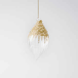 Gold Finial Hanging Ornament Teardrop - Irony Home