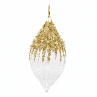 Gold Finial Hanging Ornament Teardrop - Irony Home
