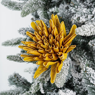 Gold Foam Glitter Dahlia Flower Head - ironyhome