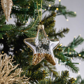 Gold Glass Star Ornament - ironyhome