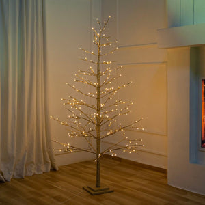 Gold Glitter LED Porch Tree