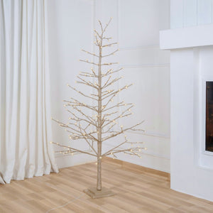 Gold Glitter LED Porch Tree