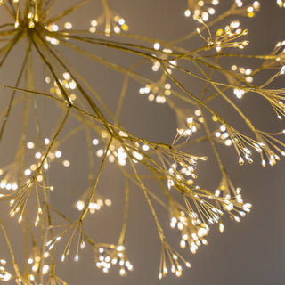 Gold LED Starburst Hanging Holiday Decoration - ironyhome