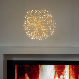 Gold LED Starburst Hanging Holiday Decoration - ironyhome