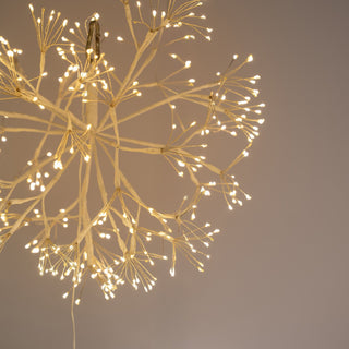 Gold LED Starburst Hanging Holiday Decoration - ironyhome