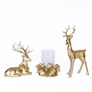 Gold Magnolia Hurricane Candle Holder - ironyhome