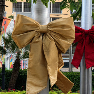 Gold Oversized Outdoor Bow - Irony Home