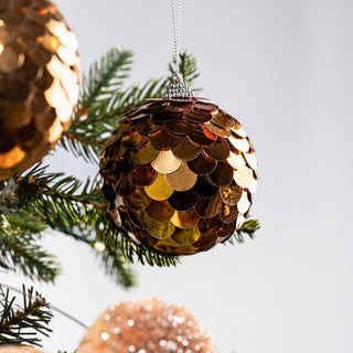Gold Sequin Ball Ornament - ironyhome