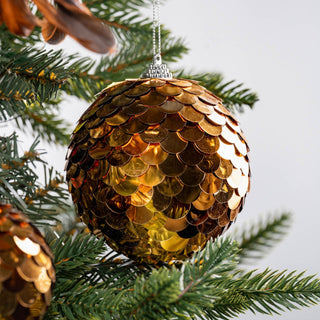 Gold Sequin Ball Ornament - ironyhome