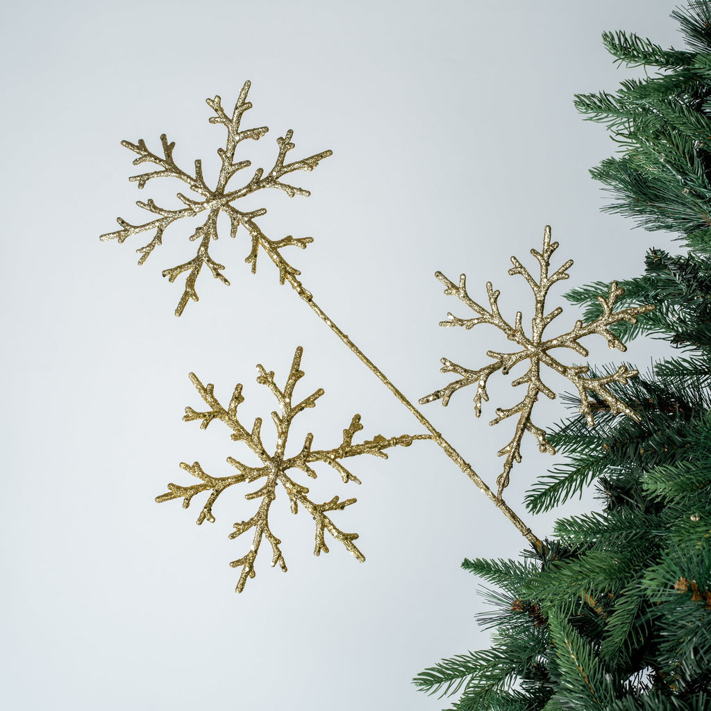 Gold Snowflake Festive Pick – ironyhome