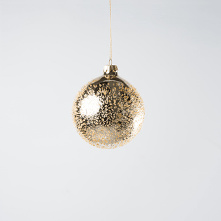 Gold Sugarbead Glass Ornament - Irony Home
