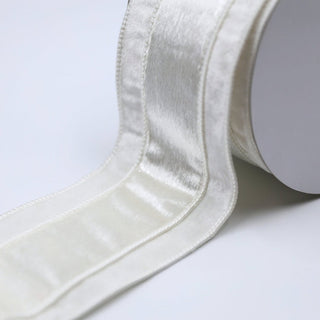 Gold Tinsel Jacquard Ribbon with Velvet Trim - ironyhome