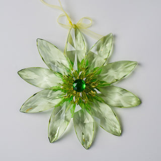 Green Acrylic Sunflower Snowflake Ornament - ironyhome