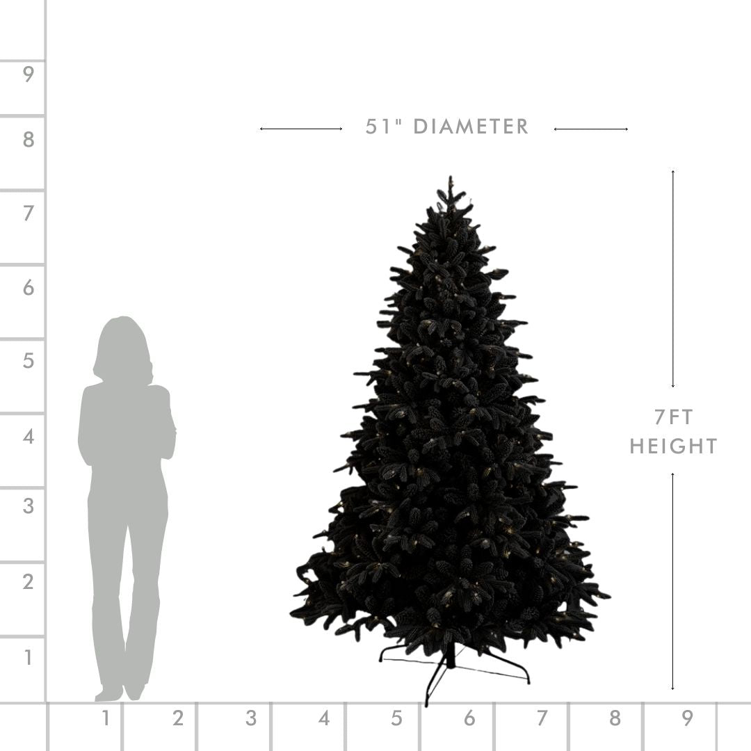 Pre-Lit Hardneedle Flocked Artificial Christmas Tree