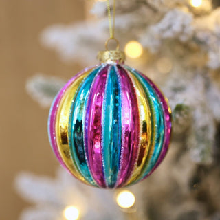 Holiday Circus Multicolor Ball Ornament - ironyhome
