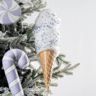Ice Cone Ornament with Sugarbead Sequins - ironyhome