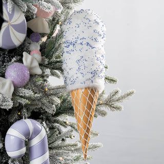 Ice Cone Ornament with Sugarbead Sequins - ironyhome