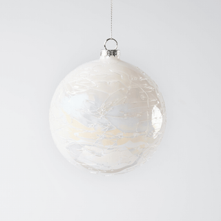 Iridescent White Ball Ornament - Irony Home