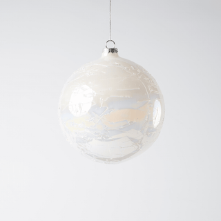 Iridescent White Ball Ornament - Irony Home