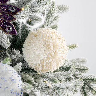 Ivory Urchin Ball Ornament - ironyhome