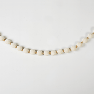 Ivory Velvet and Crystal Lace Ball Garland - Irony Home