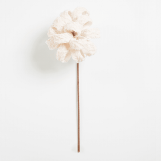 Ivory Velvet Flower Pick - Irony Home
