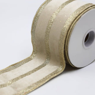 Ivory Velvet Ribbon with Diamond Centre - ironyhome