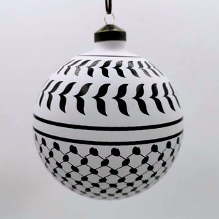 Joy Without Borders: Palestinian Keffiyeh Ornament Sets - ironyhome