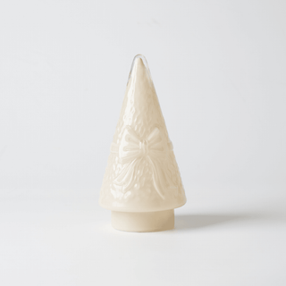 LED Glass Cone Tree with Bow Inlaid - Irony Home