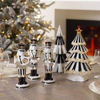 LED Glazed Black & White Porcelain Tree Decor - ironyhome