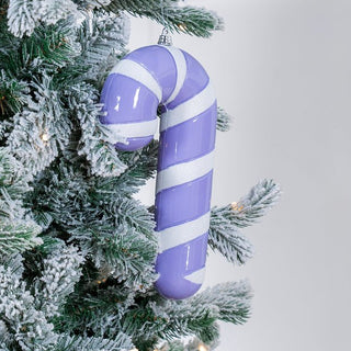 Lilac & White Enchanted Candy Cane Ornament - ironyhome