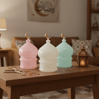 Lunar Serenity Glass Dome with Crescent - ironyhome