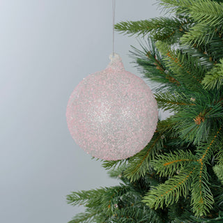 Luxe Baby Pink Crystal Ornament Sugar Bead Radiance - ironyhome