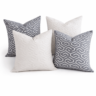 Lyra Grey & Ivory Collection Set — 4 Pieces - ironyhome